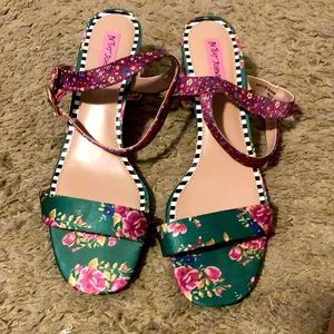 Floral Betsey Johnson Heels 11M